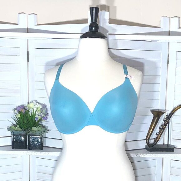 Victoria's Secret Aqua Blue T-Shirt Bra 38DDD - Picture 1 of 8